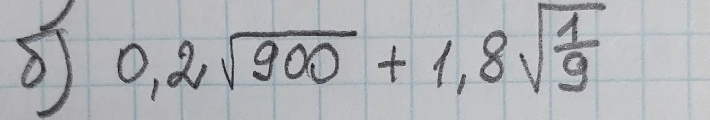 Вычислить 0,2√900 + 1,8√1 9/16
