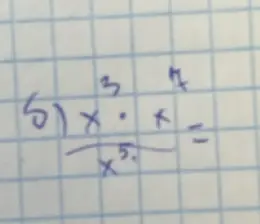 Как решить выражение x³ * x⁷ / x⁵?