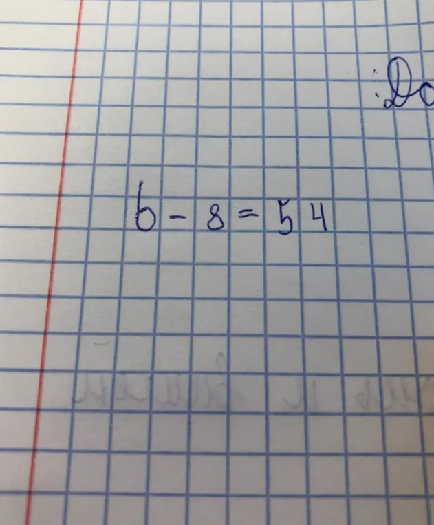 Ты просишь меня решить пример 6 - 8 = 54