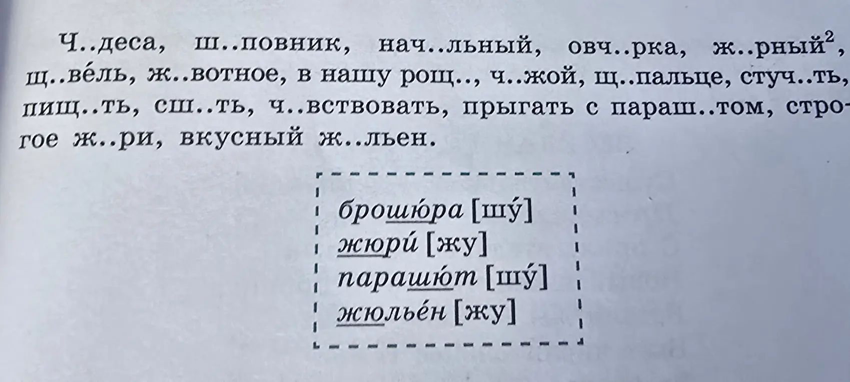 Выпиши в первый столбик слова с гласной и после шипящих, во второй - с гласной а, в третий - с гласной у. Обозначь изучаемую орфограмму. Слова которые не вошли не в один столбик выписать отдельно и назвать причину