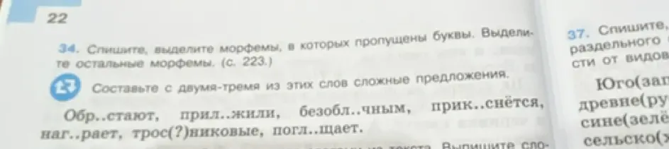 Составь с двумя-тремя из этих слов сложные предложения.