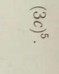 Как возвести (3c) в степень 5?