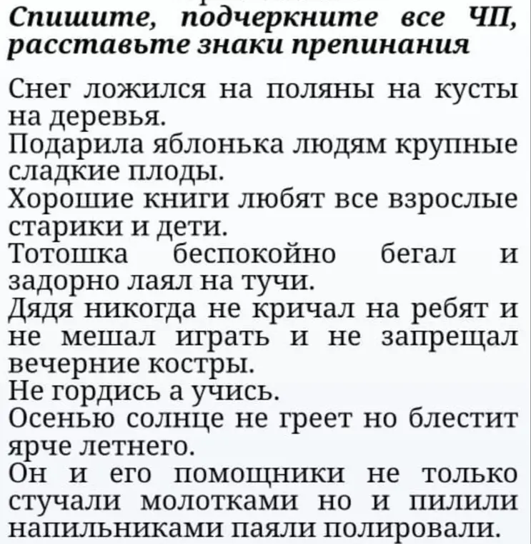 Ты просишь найти однородные члены предложения и расставить знаки препинания в предложениях.