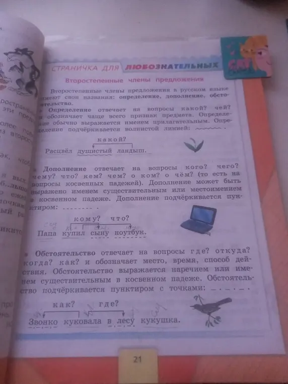 Определи члены предложения в предложении 'Расцвёл душистый ландыш'