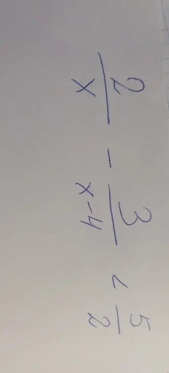 Реши неравенство x/2 - 3/(x-4) < 5/2