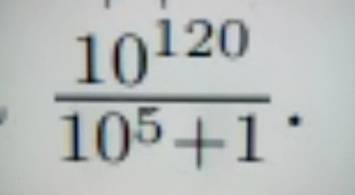 Как решить выражение (10^120) / (10^5 + 1)?