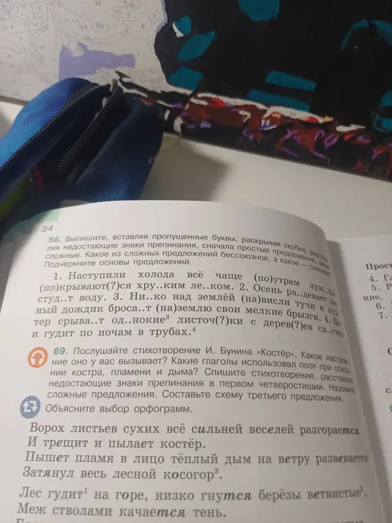Выполни задание: выпиши предложения, вставляя пропущенные буквы и знаки препинания, раскрывая скобки. Какое из сложных предложений бессоюзное, а какое – союзное?