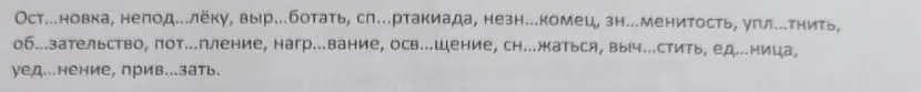 Пропущены буквы в словах: ост...новка, непод...лёку и др.