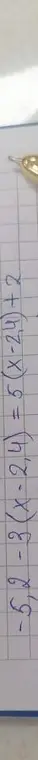 Реши уравнение -5,2-3(x-2,4) = 5 (x-2,4) +2.