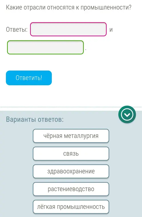 Какие отрасли относятся к промышленности?
