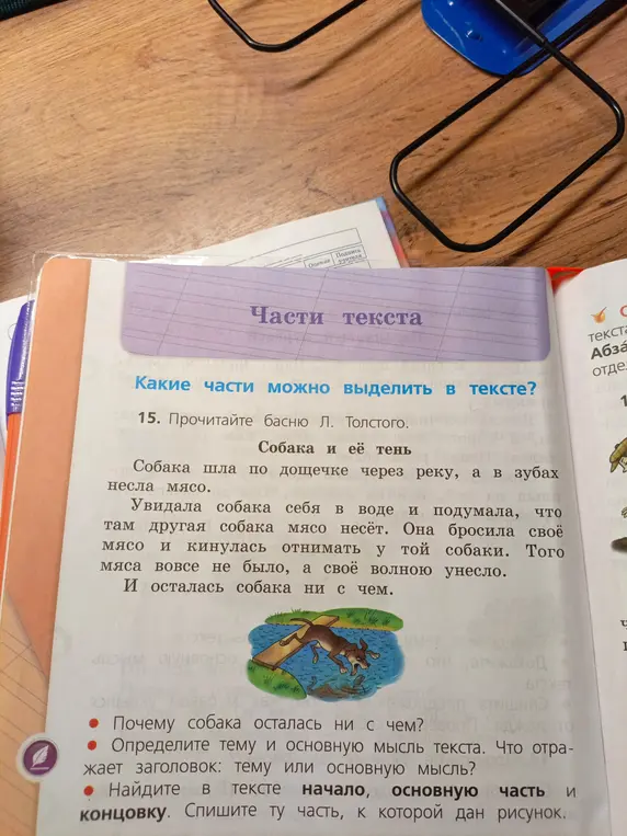 Можешь ли ты ответить на вопросы к басне "Собака и её тень"?