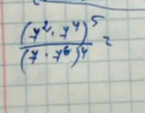Как упростить выражение (y² ⋅ y⁴)⁵ / (y ⋅ y⁶)⁴?
