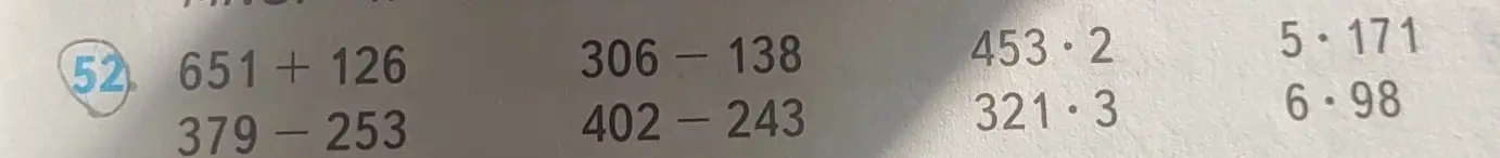 Реши пример 651 + 126