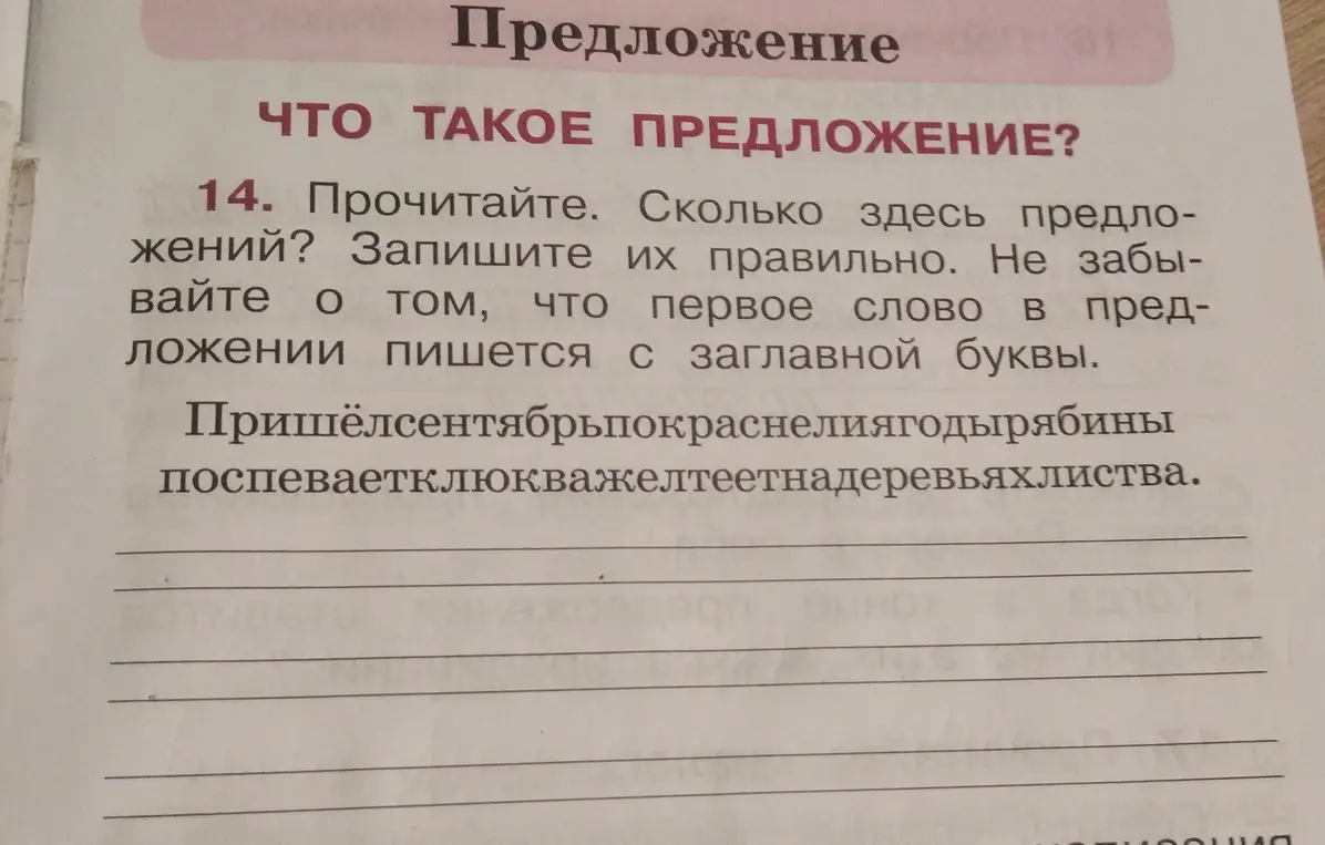 Помоги разделить текст на предложения и записать их правильно
