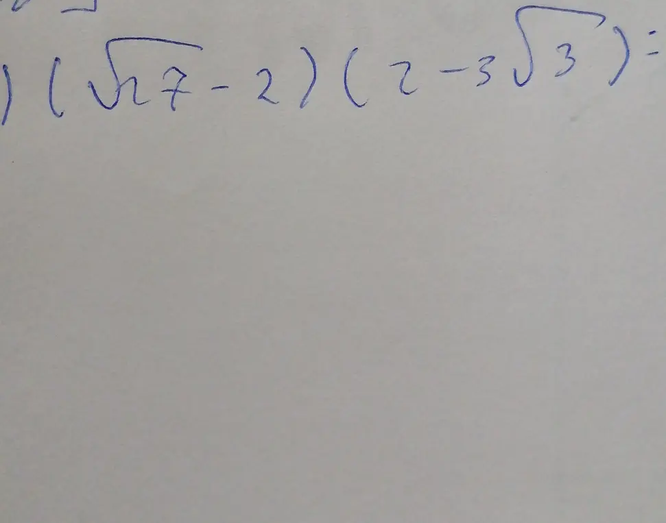Ты просишь упростить выражение $(\sqrt{7} - 2)(2 - 3\sqrt{3})$