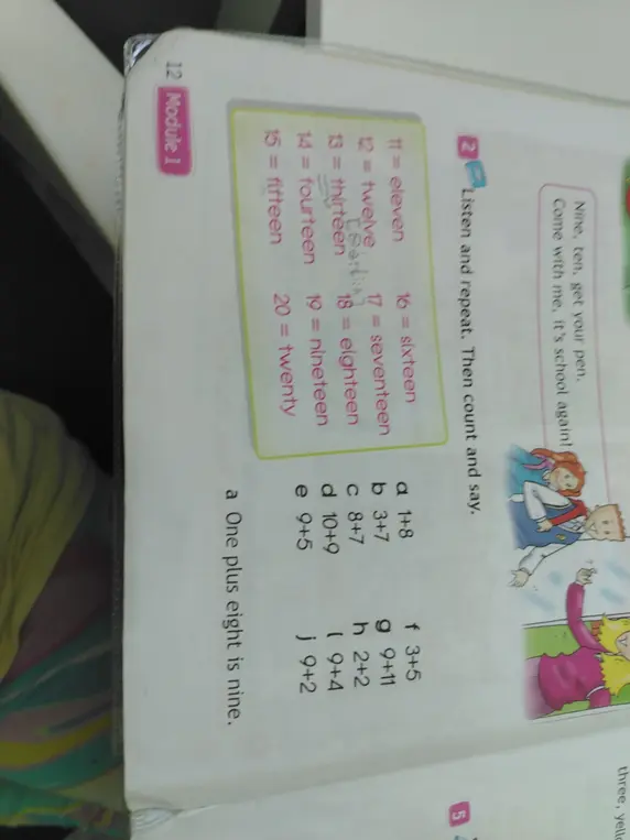 Реши примеры: a) 1+8