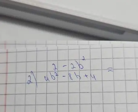 Сократи уравнение 2-2b²/4b²-8b+4