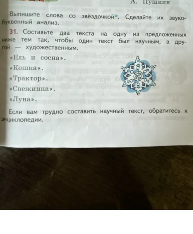 Выполни звуко-буквенный анализ слов со звёздочкой