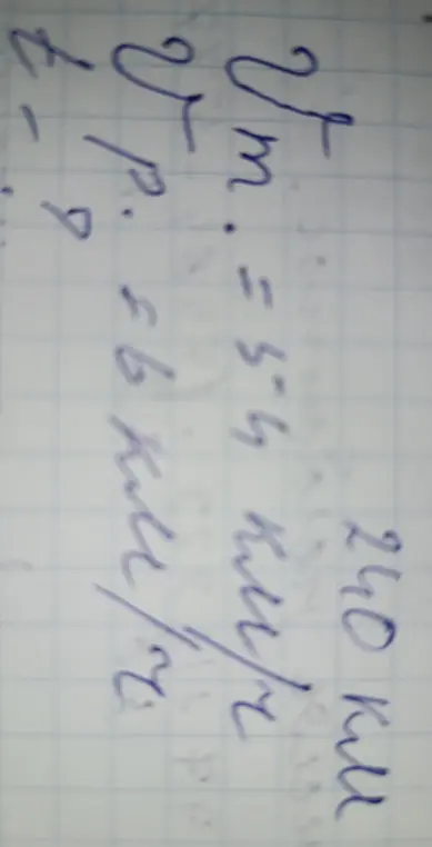 Можешь ли ты найти скорость, если расстояние равно 240 км, а время 5,5 ч?