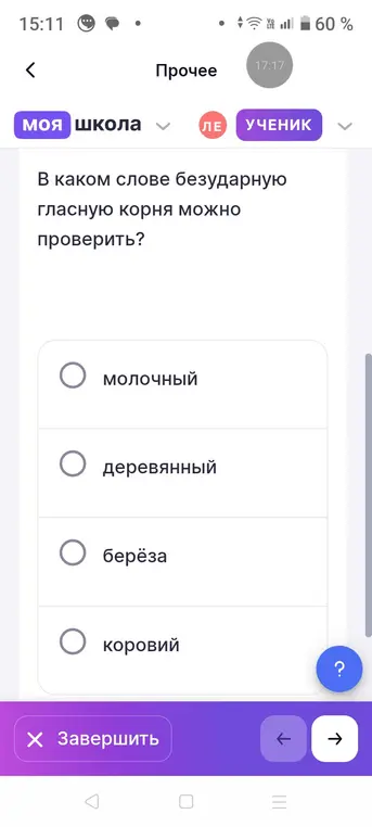 В каком слове безударную гласную корня можно проверить?
