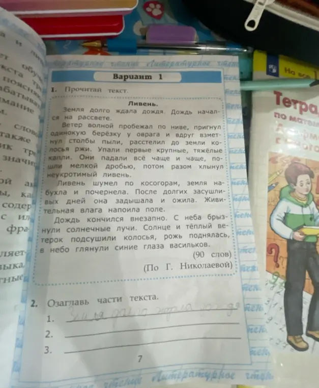 Определи тему текста.