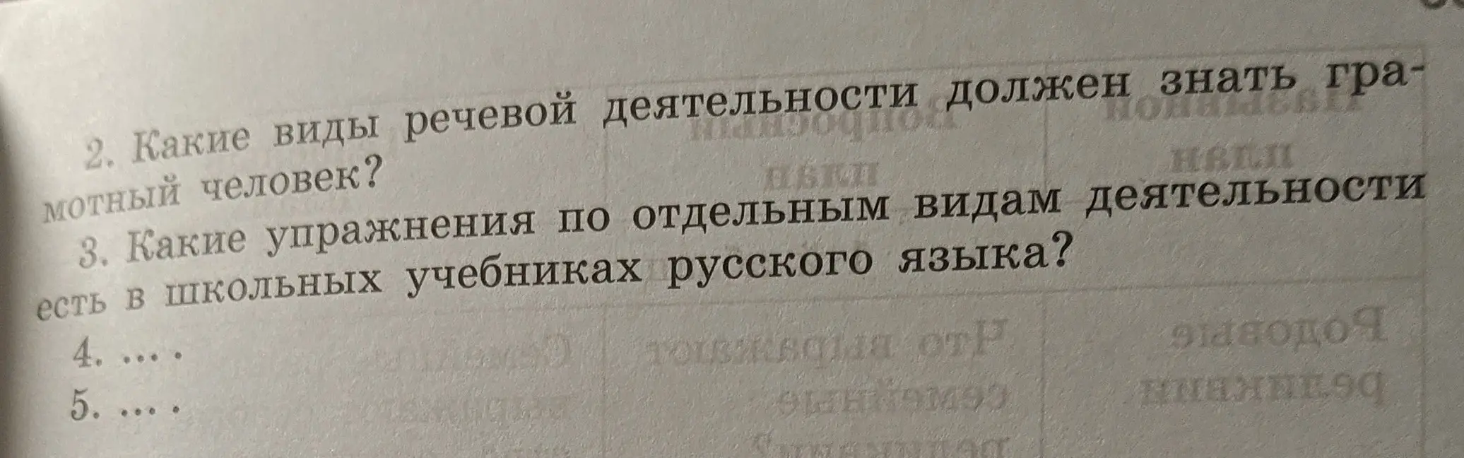 Какие виды речевой деятельности должен знать грамотный человек?