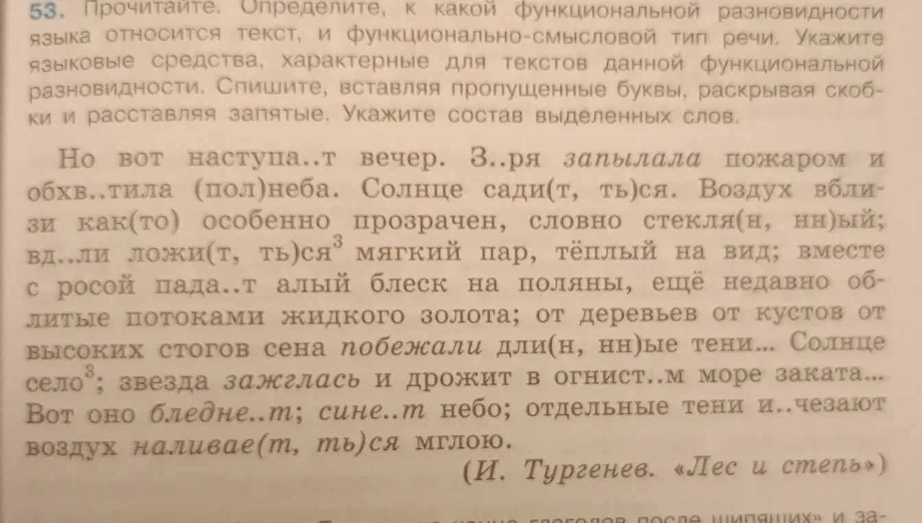 Определи, к какой функциональной разновидности языка относится текст, и функционально-смысловой тип речи.