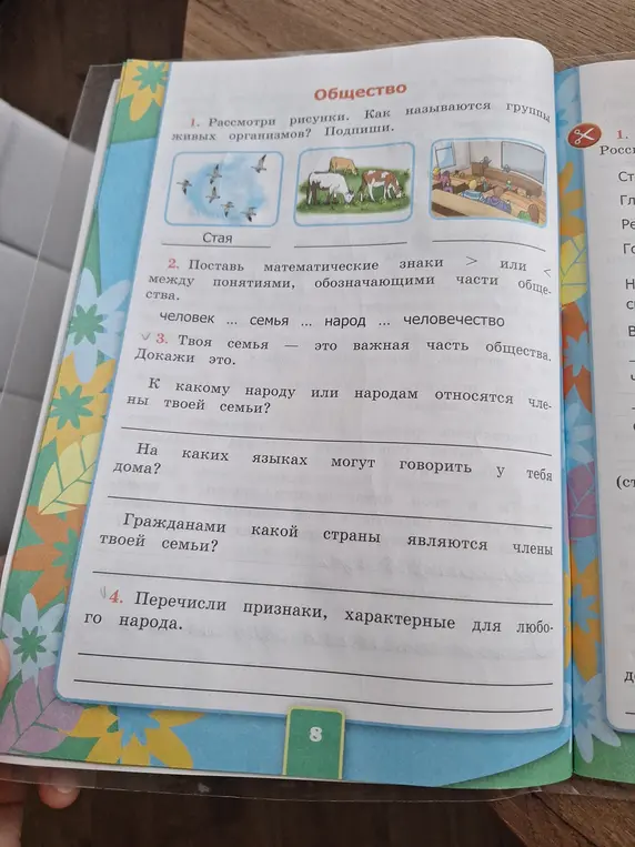 Рассмотри рисунки и подпиши, как называются группы живых организмов