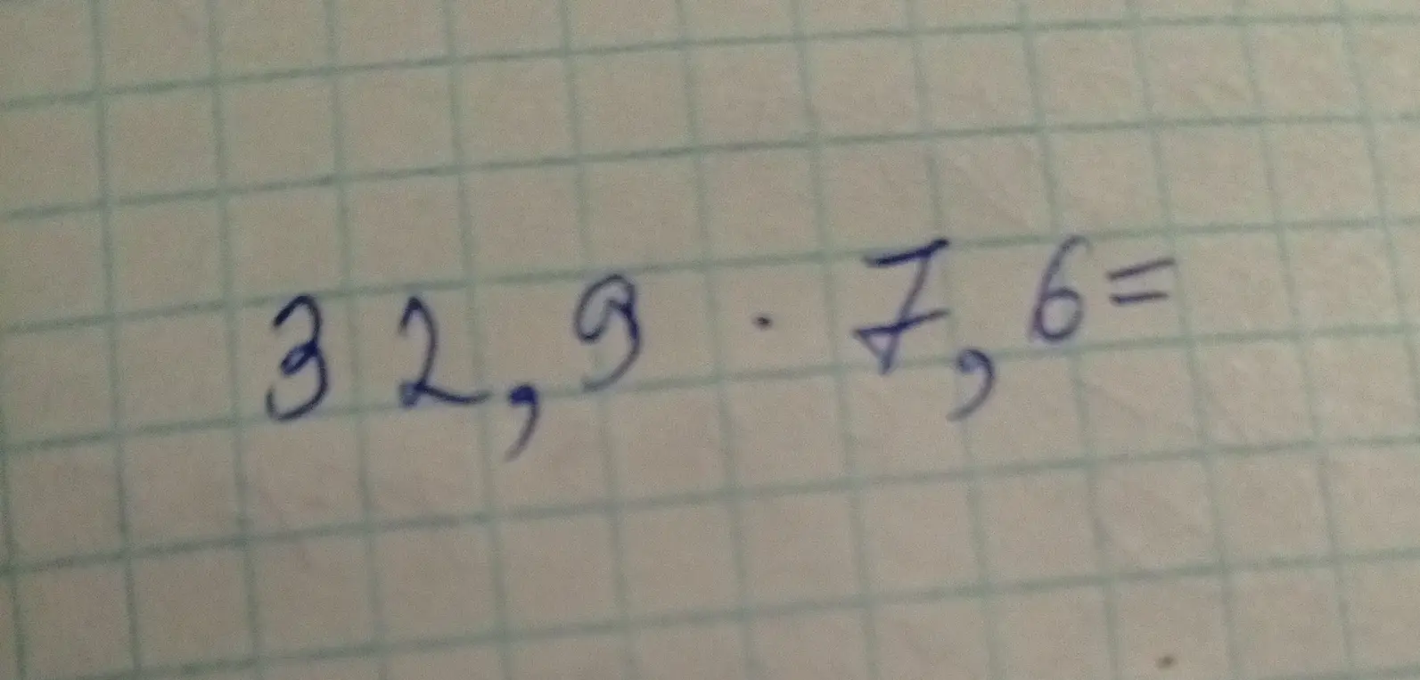 Найди результат произведения 32,9 * 7,6