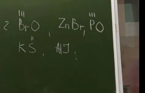 Мне нужно найти валентность веществ: BrO, ZnBr, PO, KS, AlJ.