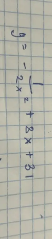 Можешь найти точку максимума функции y = -2x² + 8x + 31?