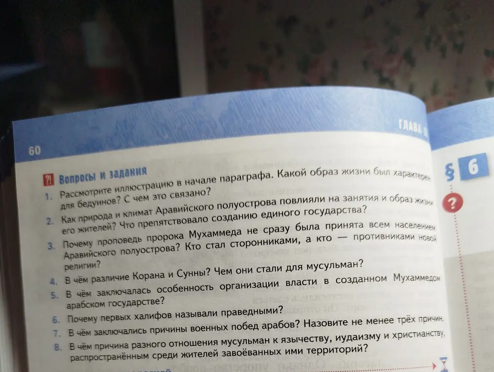 Рассмотри иллюстрацию в начале параграфа. Какой образ жизни был характерен для бедуинов?