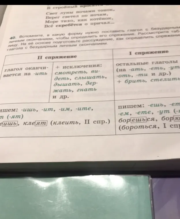 Объясни, как определить спряжение глагола с безударным личным окончанием