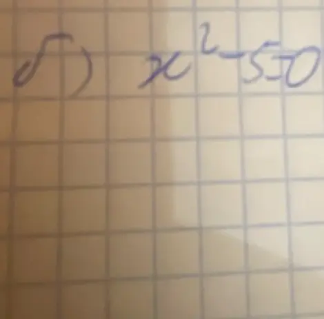 Реши уравнение x²-5=0