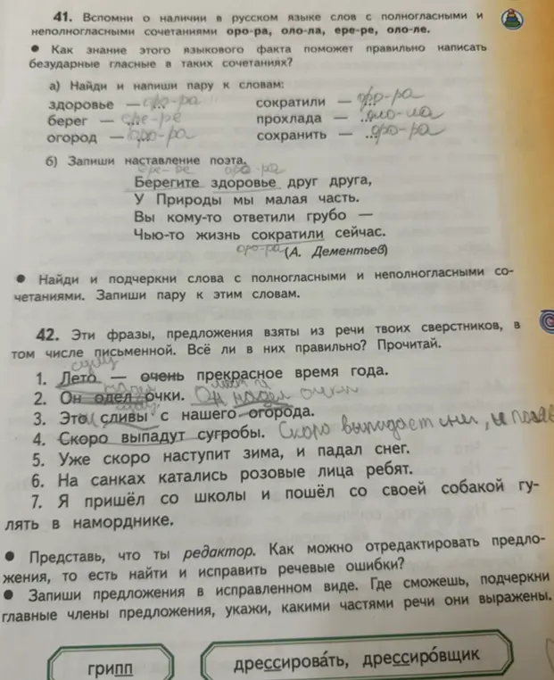 Найди и напиши пару к словам: здоровье, берег, огород, сократили, прохлада, сохранить