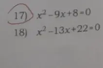Можешь решить уравнение x² - 9x + 8 = 0?