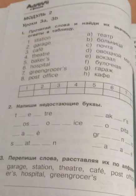 Ты просишь сопоставить слова и их значения, вставить пропущенные буквы, а также переписать слова, расставив их по алфавиту