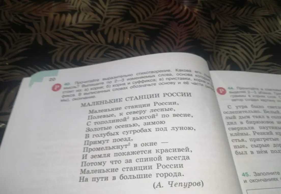 Помоги выполнить задание 40: Прочитайте выразительно стихотворение. Какова его мысль?