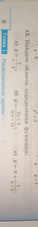 Найди область определения функции y = 1/(x-2)