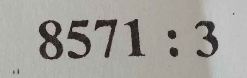 Раздели 8571 на 3 столбиком