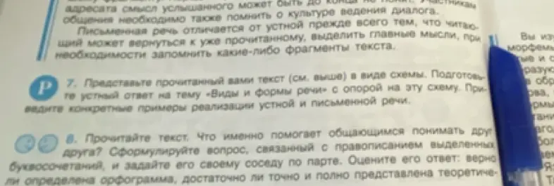 Представь прочитанный текст в виде схемы, подготовь устный ответ на тему «Виды и формы речи» с опорой на эту схему и приведи примеры реализации устной и письменной речи