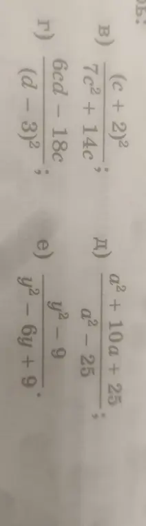 Ты просишь упростить рациональные выражения: (с + 2)^2 / (7c^2 + 14c)