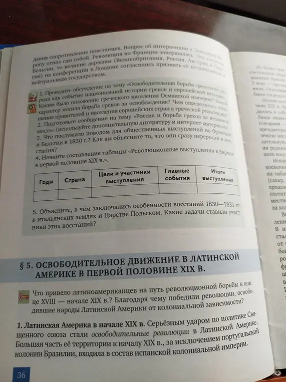Объясни мне, в чём заключались особенности восстаний 1830–1831 гг. в итальянских землях и Царстве Польском и какие задачи ставили участники этих восстаний; помоги составить таблицу «Революционные выступления в Европе в первой половине XIX в.»
