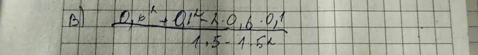 Помоги решить пример (0,6² + 0,1²) / (1,5 - 1,5)