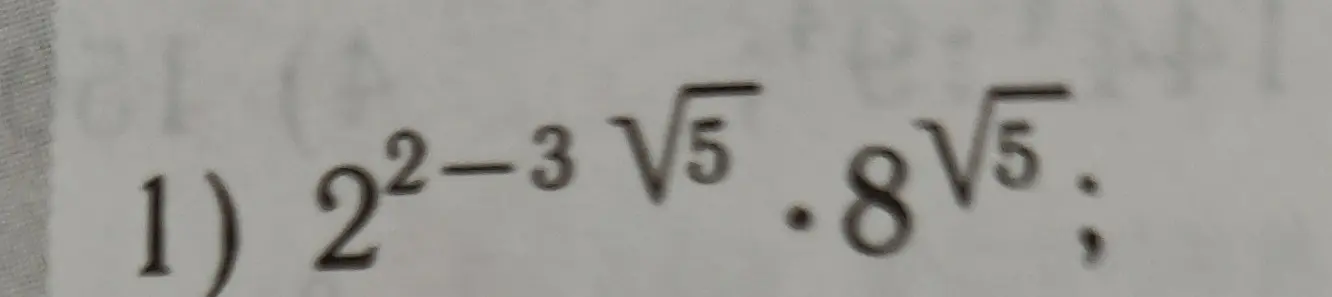 Помоги упростить выражение 2^(2-3√5) ⋅ 8^(√5)