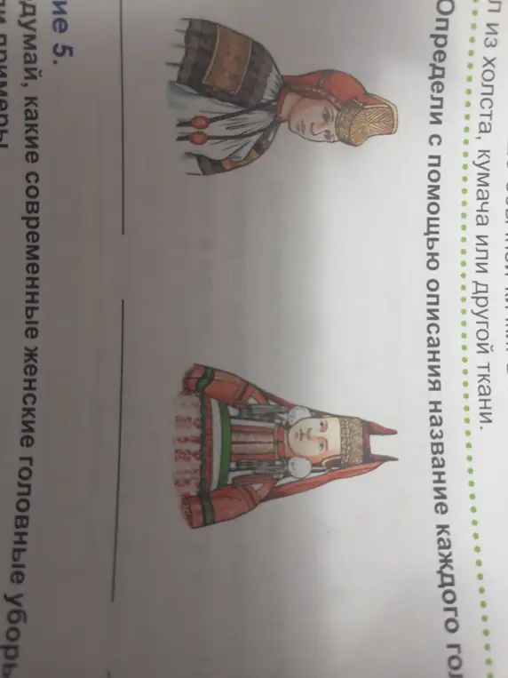 Можешь ли ты определить по описанию название каждого головного убора?