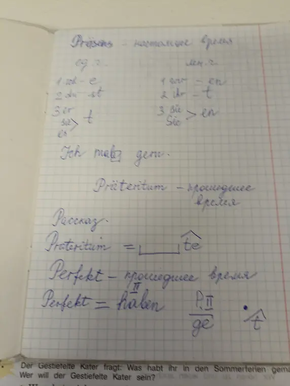 Помоги с временами глаголов в немецком языке: Präsens, Präteritum и Perfekt