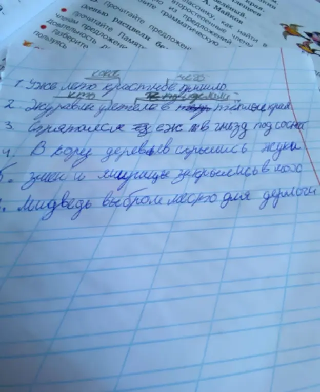 Выполни синтаксический разбор предложения "Уже лето красное пришло"
