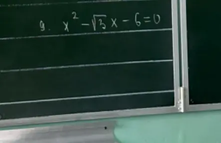 Реши уравнение x² - √3x - 6 = 0