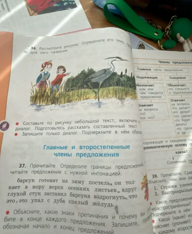 Объясни, какие знаки препинания и почему вы ставите в конце каждого предложения в упражнении 37